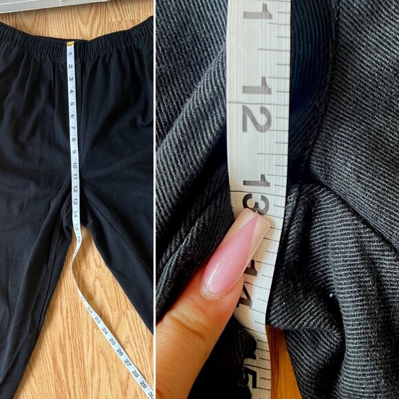 Woman Within Black Size 16W Classic Fit Pants Elastic Waist Pull On Side Pockets - Picture 6 of 8